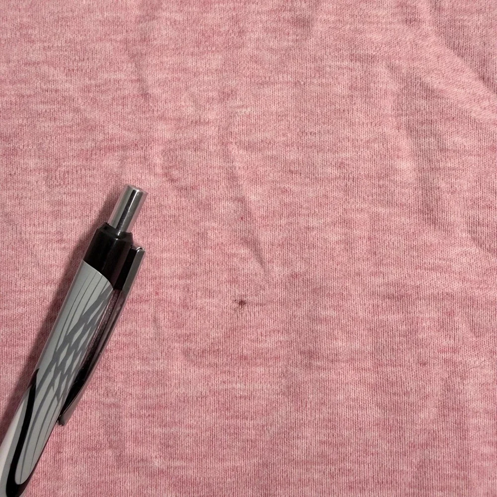 STAIN Banana Republic Mens Heathered Pink Polo Luxury Touch Performance Sz‎ L